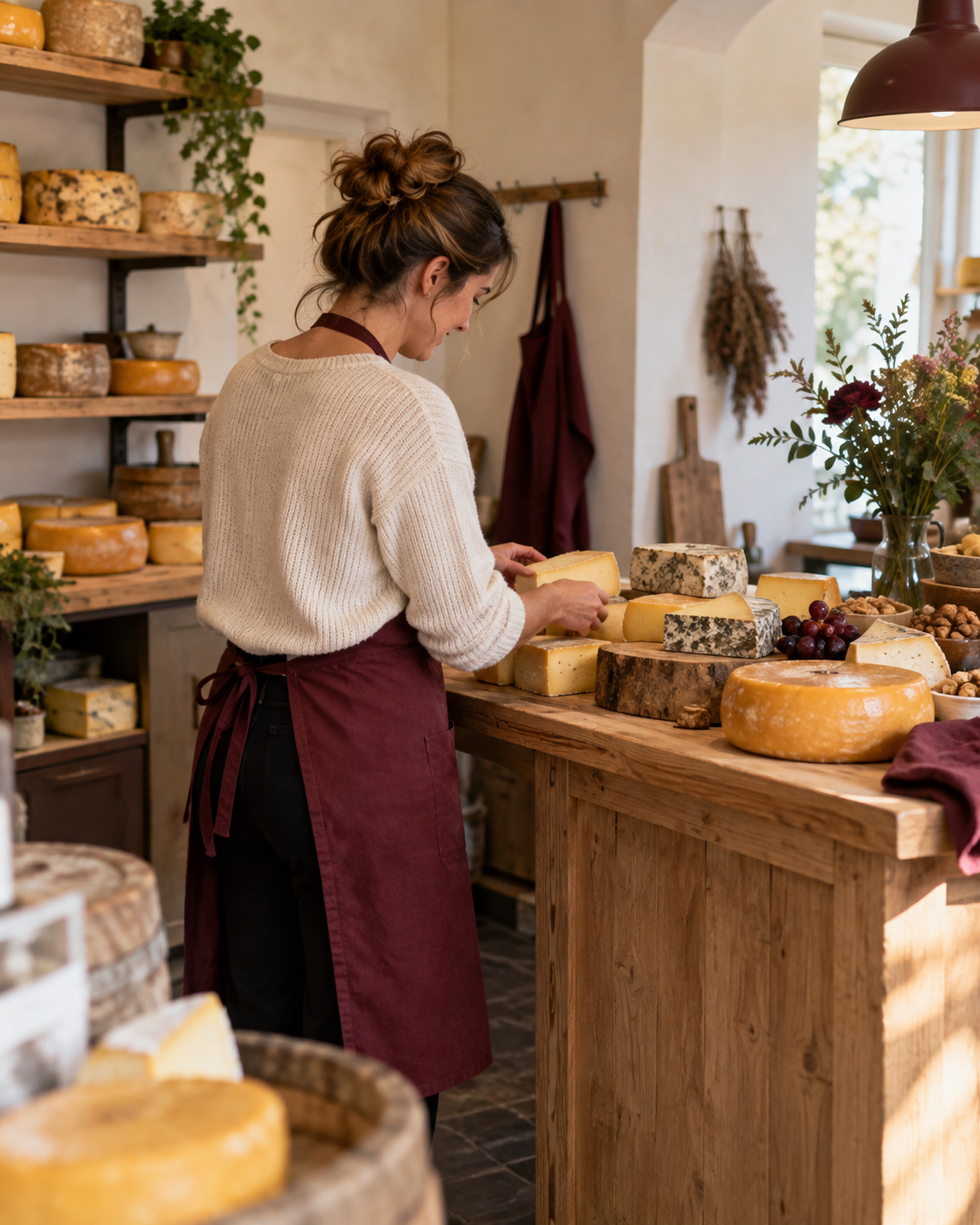 Noor in haar kaaswinkel in Gouda
